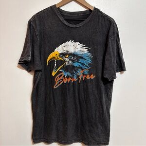 Daydreamer Charcoal Tee with Eagle Graphic